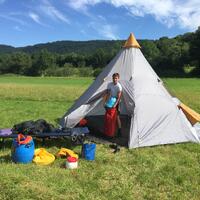 Teenager Kanuausflug