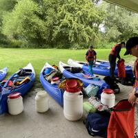 Teenager Kanuausflug